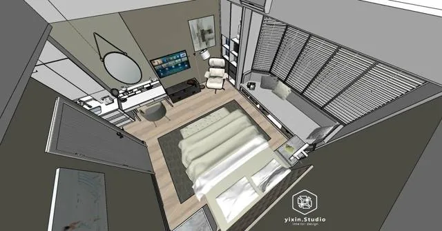 主臥3D設計示意圖